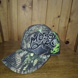 Mossy Oak Camouflage Cap with Green Accents